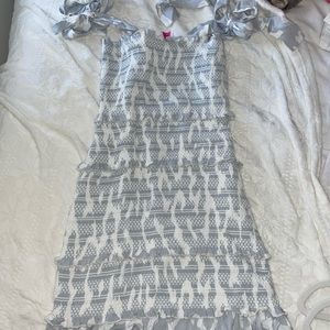 Buddy Love gray smocked preppy dress